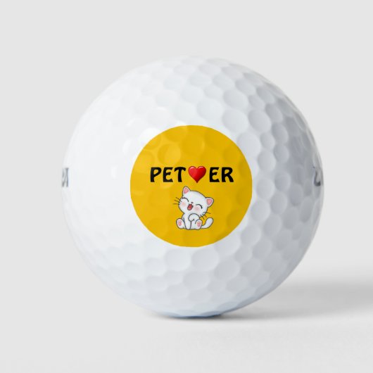 Pet Lover Golf Ball Golfballen (Voorkant)