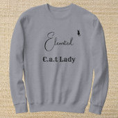 Pet Lover Grey And Black Script Cat Mom Customized Trui