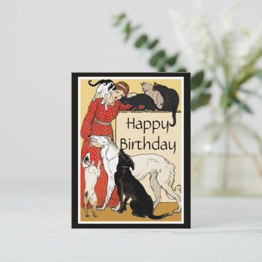 Pet Lover Happy Birthday Briefkaart (Staand voorkant)