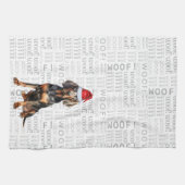 Pet Lover Holiday Black Tan Coonhoun Hond Kerstmis Theedoek (Horizontaal)