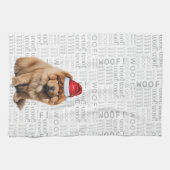 Pet Lover Holiday Chow Chow Dog Christmas Theedoek (Horizontaal)