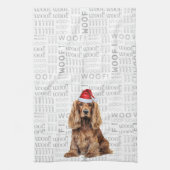 Pet Lover Holiday Cocker Spaniel Dog Christmas Theedoek (Verticaal)