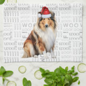 Pet Lover Holiday Collie Dog Christmas Theedoek (Gevouwen)