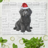 Pet Lover Holiday Labradoodle Santa Dog Christmas Theedoek (Gevouwen)