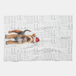 Pet Lover Holiday Lakeland Terrier Hond Kerstmis Theedoek