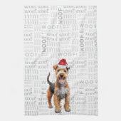 Pet Lover Holiday Lakeland Terrier Hond Kerstmis Theedoek (Verticaal)