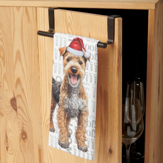 Pet Lover Holiday Lakeland Terrier Hond Kerstmis Theedoek (Derde Gevouwen)