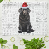 Pet Lover Holiday Newfoundland Hond Kerstmis Theedoek (Gevouwen)