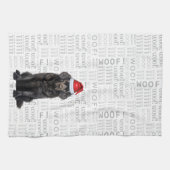 Pet Lover Holiday Newfoundland Hond Kerstmis Theedoek (Horizontaal)