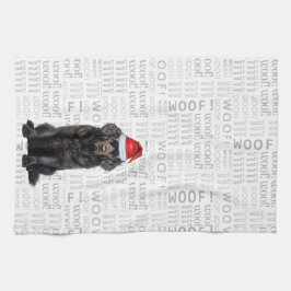 Pet Lover Holiday Newfoundland Hond Kerstmis Theedoek