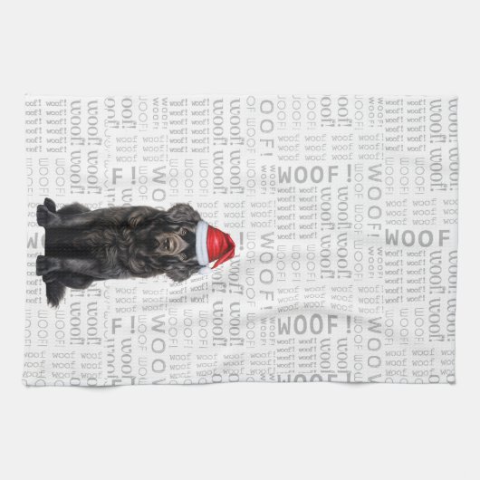 Pet Lover Holiday Newfoundland Hond Kerstmis Theedoek (Horizontaal)