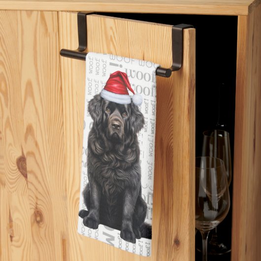 Pet Lover Holiday Newfoundland Hond Kerstmis Theedoek (Derde Gevouwen)