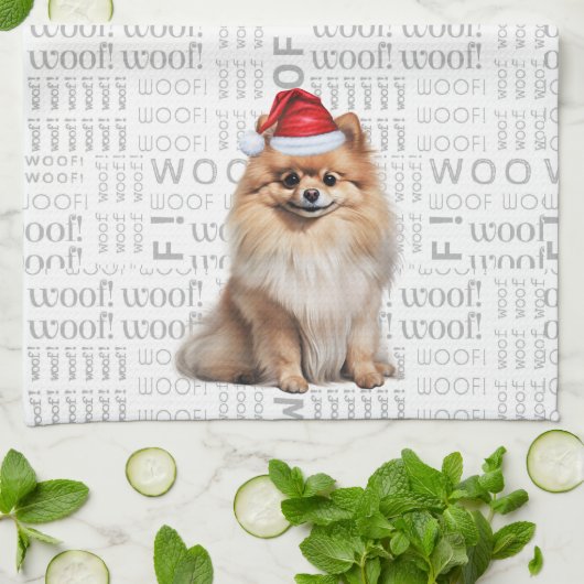 Pet Lover Holiday Pomeranian Dog Christmas Theedoek (Gevouwen)