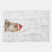 Pet Lover Holiday Pomeranian Dog Christmas Theedoek (Horizontaal)