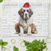 Pet Lover Holiday Saint Bernard Dog Christmas Theedoek (Gevouwen)