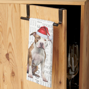 Pet Lover Holiday Staffordshire Dog Christmas Theedoek