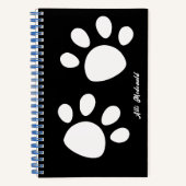 Pet Lover Journal Custom Paws Gift Notitieboek (Voorkant)
