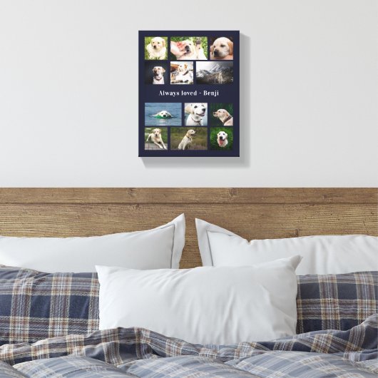 Pet Lover Keepsake Canvas Afdruk (Insitu (Slaapkamer))