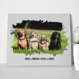 Pet Lover Mama Dog Cat Parent Foto Naam Canvas Afdruk