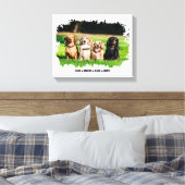 Pet Lover Mama Dog Cat Parent Foto Naam Canvas Afdruk (Insitu (Slaapkamer))
