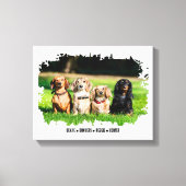 Pet Lover Mama Dog Cat Parent Foto Naam Canvas Afdruk (Voorkant)