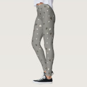 Pet Lover Modern Cute Grey Black White Cat Pattern Leggings (Links)