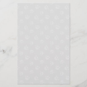 Pet Lover Paw Print Hearts Platinum Briefpapier