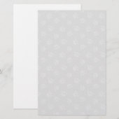 Pet Lover Paw Print Hearts Platinum Briefpapier (Voorkant / Achterkant)