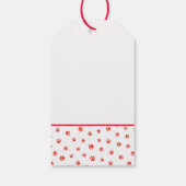 Pet Lover Red Paws Red Gift Wrap Fun Cadeaulabel (Achterkant)