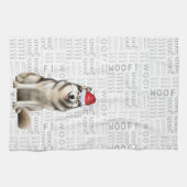 Pet Lover Vakantie Alaskan Malamute Hond Kerstmis Theedoek (Horizontaal)