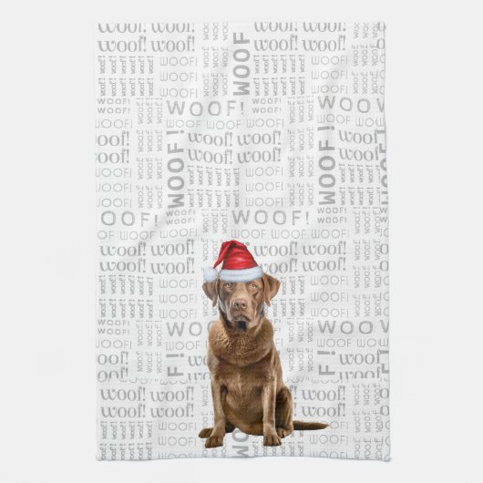 Pet Lover Vakantie Chesapeake Retriever Kerstmis Theedoek (Verticaal)