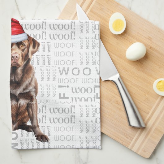 Pet Lover Vakantie Chocolade Labrador Hond Kerstmi Theedoek (Quarter Fold)