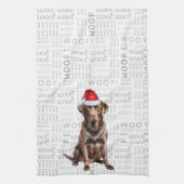 Pet Lover Vakantie Chocolade Labrador Hond Kerstmi Theedoek (Verticaal)