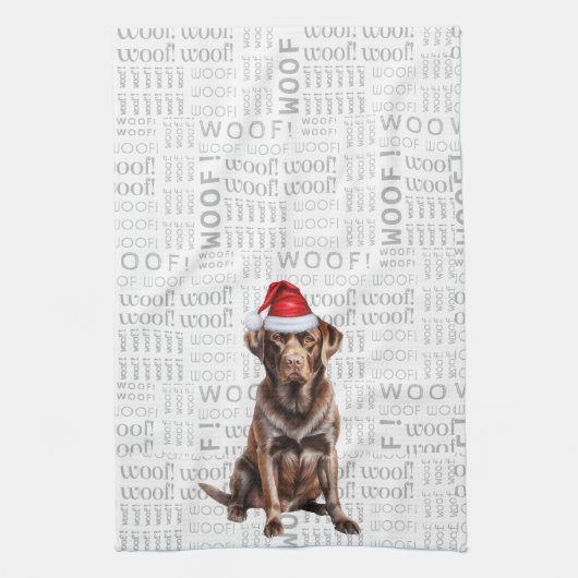 Pet Lover Vakantie Chocolade Labrador Hond Kerstmi Theedoek (Verticaal)