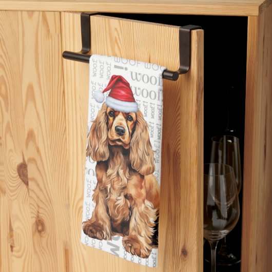 Pet Lover Vakantie Cocker Spaniel Hond Kerstmis Theedoek (Derde Gevouwen)