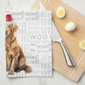 Pet Lover Vakantie Golden Retriever Hond Kerstmis Theedoek (Quarter Fold)