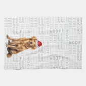 Pet Lover Vakantie Golden Retriever Hond Kerstmis Theedoek (Horizontaal)