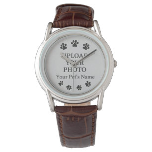 Pet Lover Watch - Upload de foto en naam van uw hu Horloge