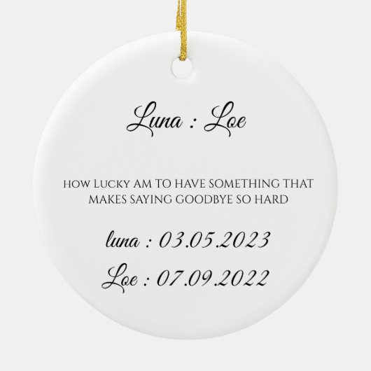 Pet Lovers Christmas Ornament | Dog & Cat (Achterkant)