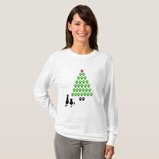 Pet Lover's Christmas Tree T-shirt (Voorkant volledig)