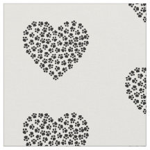 Pet Lovers Heart Paw Prints Patroon