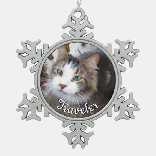 Pet Lovers maakt je eigen aangepast Tin Sneeuwvlok Ornament (Voorkant)