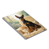 Pet Lovers Notebook - Dog Cat Oil Painting Journal Notitieboek (Rechterzijde)