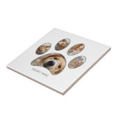 Pet Lovers Silver Paw Print Photo Collage - Aangep Tegeltje (Zijkant)