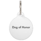 Pet Maid of Honor Huisdierpenning (Achterkant)