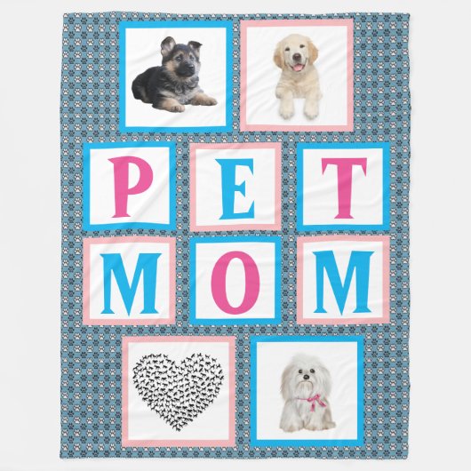 Pet mama fleece deken (Voorkant)