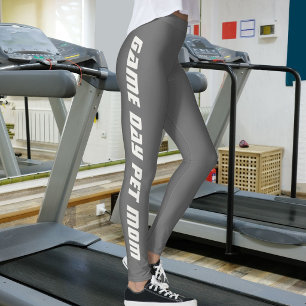 Pet Mama Game Day Donkere Metalen Glans Neutrale D Leggings