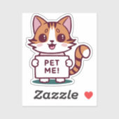 Pet Me-Kat Sticker (Vel)