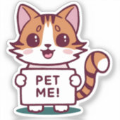 Pet Me-Kat Sticker (Voorkant)