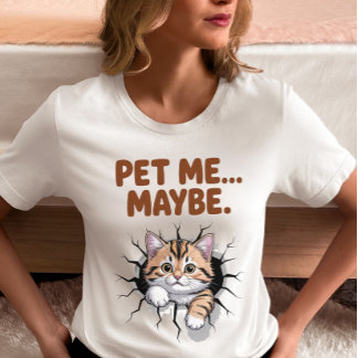Pet Me Maybe Funny Cat Tri-Blend Shirt